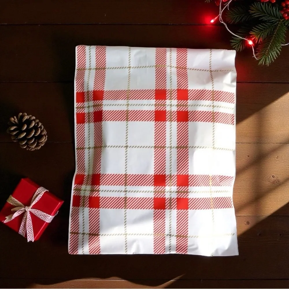 Christmas Plaid 6x9 Poly Mailer Pack of 50